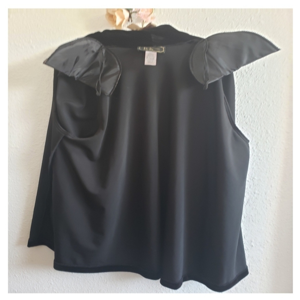 Black Velvet Open Front Cardigan Vintage - Picture 3 of 12
